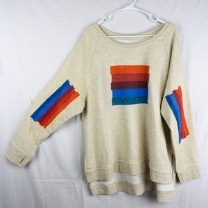 L/S Wide neck Graphic Sweater
